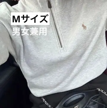 polo 랄프 로렌 하프 지퍼 포니 원 포인트 후드티 베이지