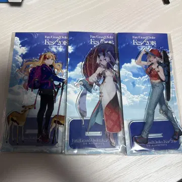 FGO fes 2018 아크릴 마스코트 에레쉬키갈 토모에 고젠 무사시