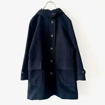 마가렛호웰 MHL. / 후드 코트 블랙 I 안감 울 출퇴근