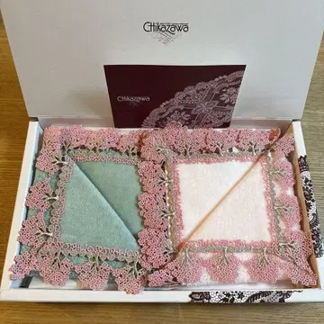 치카자와 레이스 Chikazawa 레이스 손수건 2장 세트 벚꽃