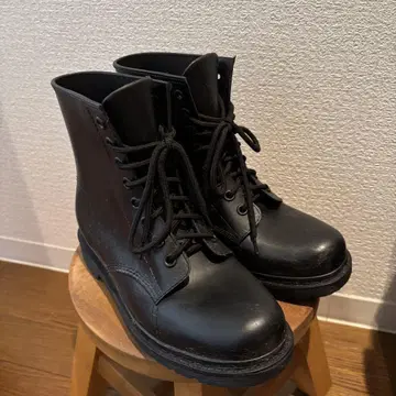 블랙 레인부츠 레이스업
