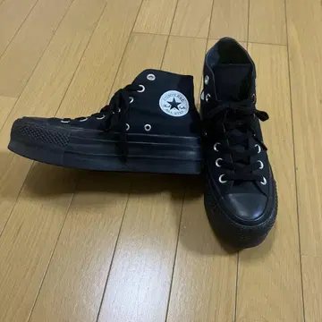 CONVERSE ALL STAR 블랙 하이컷 통굽 스니커즈