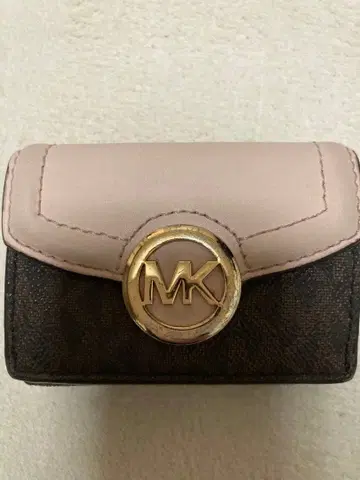 마이클코어스 MICHEAL KORS 삼단 접이식 지갑 여성용 브라운 핑크