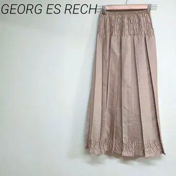 GEORG ES RECH 베이지 플레어 스커트 허리밴딩 캐주얼