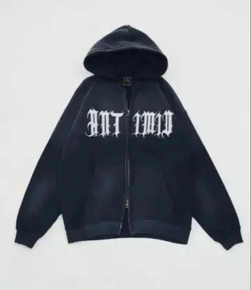 Antimid 지퍼 후드티 블랙