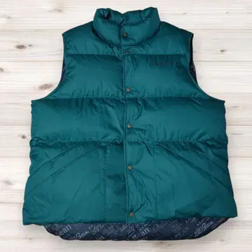 L.L.Bean 다운 베스트 MXL 올 로고 무늬 안감 다운 테크 그린