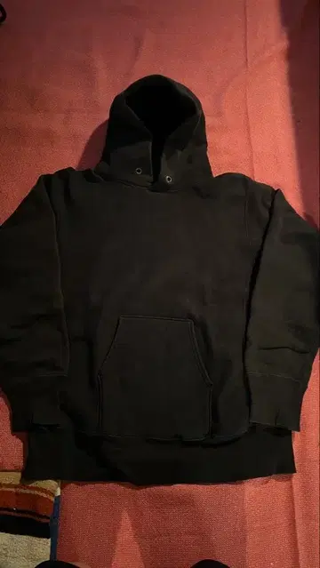 네이비 USA Reverse Weave 후드티 X-LARGE
