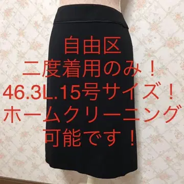 자유구 빅 사이즈! 미디 스커트 46 3L 15호 블랙 무지