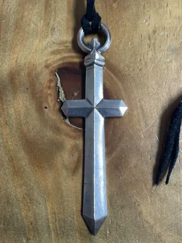 호자나 CROSS SWARD 실버 크로스 목걸이