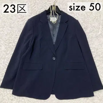 컨디션 최상 23구 빅 사이즈 50 테일러드 자켓 트리아세테이트 네이비