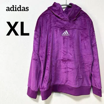 adidas [ XL ] 아디다스 보라색 후드 부착 후드티 복슬복슬 겨울