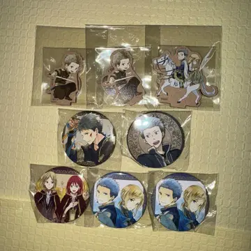 만복 가챠 빨강머리 백설공주 캔뱃지 미니 우드 스탠드