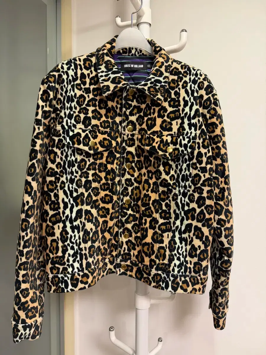 House of Holland Leopard Denim Jacket