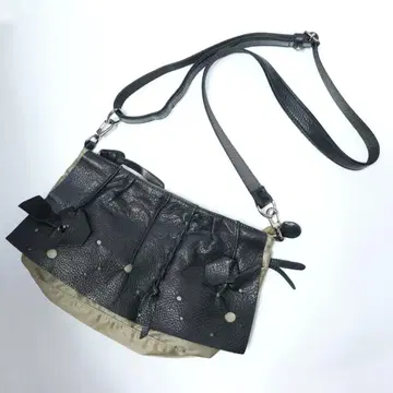 지우 지우 레어 천연 가죽 절개 숄더백 센소유니코