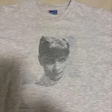 90s 빈티지 오드리 헵번 멜란지 그레이 코튼 T셔츠