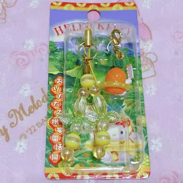 산리오 헬로키티 고토치키티 핸드폰 스트랩 오키나와 한정판 파인애플