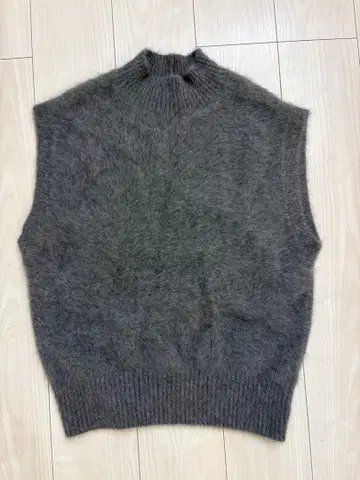 UNITED ARROWS 폭스 캐시미어 하이넥 니트 베스트