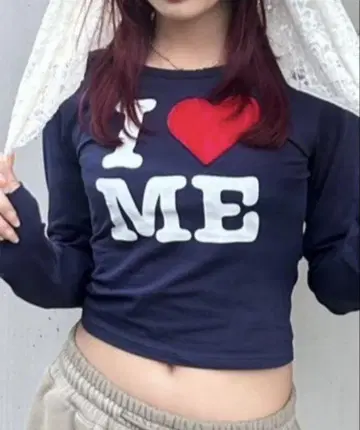 ACLENT 레이스 모티브 ILOVE 로고 롱T