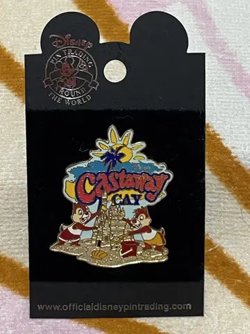 디즈니 크루즈 라인 칩&데일 핀 배지 castaway CAY