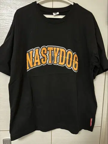 NASTYDOG XL 블랙 T셔츠 로고 프린트