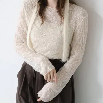 [ Kastane ] 레이스 시어 풀오버