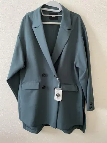 MURUA 무루아 딥 슬릿 롱 자켓 그린