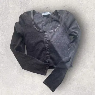 ZARA 애시드 워시 니트탑 긴팔 상의
