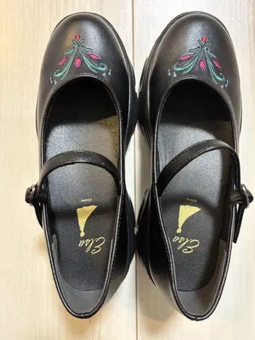 시마무라 치하루 안나 엘사 신발 통굽 M 사이즈 블랙