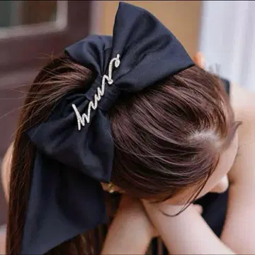 택 포함 새상품 eimy istoire 리본 머리핀 블랙