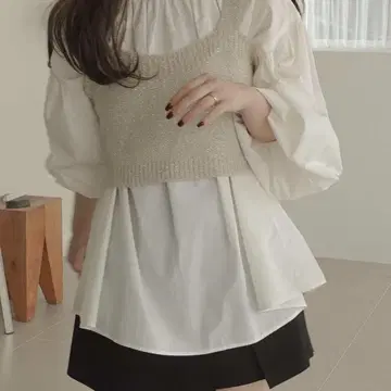 glitter shaggy knit bustier alumu