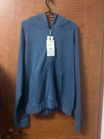 ZARA 자라 후드티 후디 맨투맨 트레이닝복 블루 워시