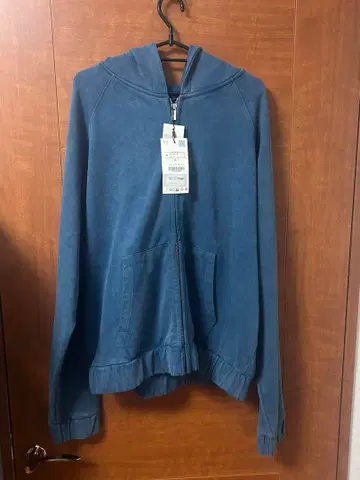 ZARA 자라 후드티 후디 맨투맨 트레이닝복 블루 워시