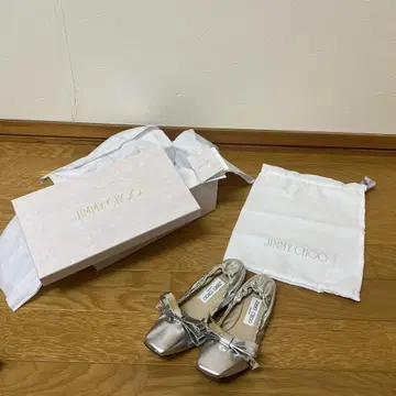 JIMMY CHOO 실버 리본 포함 펌프스 36