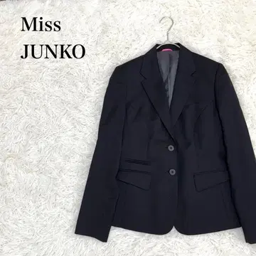 새상품급 MISS JUNKO 울 100% 테일러드 자켓 블랙 M