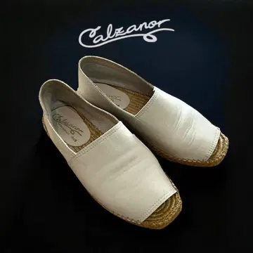 Calzanor 36 에스파드리유 샌들 가죽 슬립온