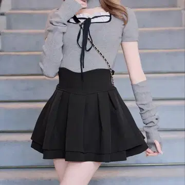 미셸 마카롱 슬림 레그가 되는 스커트 (이너 팬츠 포함)