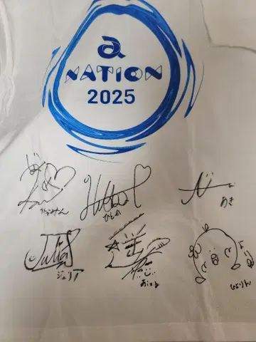 초 도키메키 센덴부 a-nation 2025 사인 포함 T셔츠 L사이즈