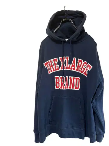 XLARGE 네이비 후드 부착 후드티 남성용 M사이즈
