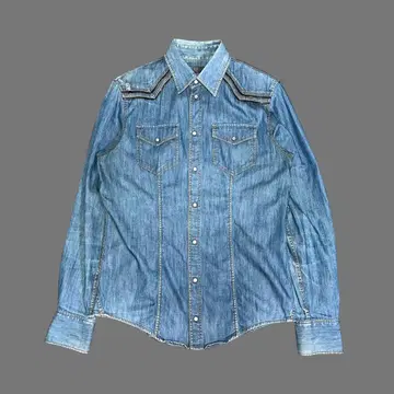 McQ Zipped 데님 셔츠