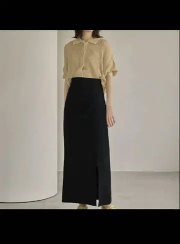 eaphi linen like gather skirt