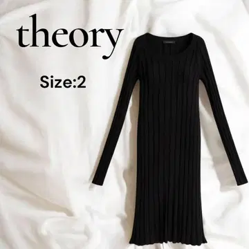 theory 블랙 리브 롱 니트 원피스 사이즈 2