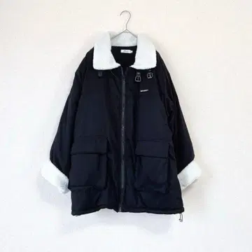 [새상품급] Fashion 보아 옷깃 충전솜 볼륨 블루종 블랙 L