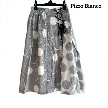 Pizzo Bianco 스트라이프 도트 롱 스커트