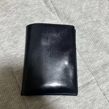 ETTINGER 블랙 가죽 접이식 지갑