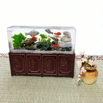미니어처 수조 물고기 금붕어 일본풍 인형의 집 잡화 세트