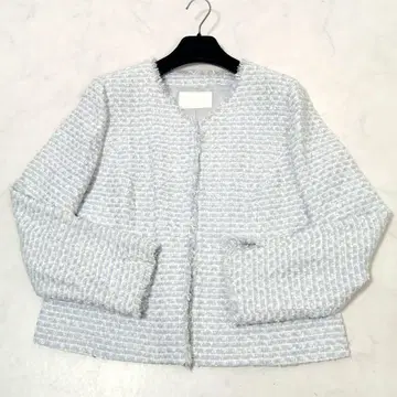 컨디션 최상 내추럴 뷰티 트위드 자켓 15 빅 사이즈 라메
