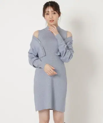 REDYAZEL 레이디 아젤 라메 앙상블 니트 원피스
