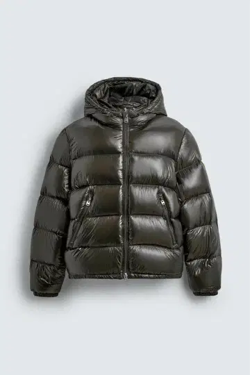 ZARA 100% 페더 발수 가공 퍼프 자켓 XL