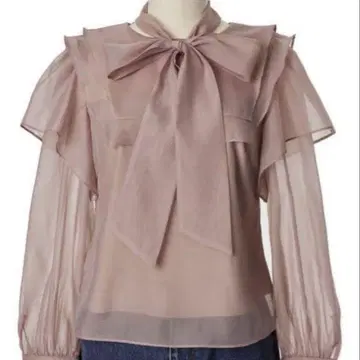 Herlipto Bow-tie Organdy Blouse