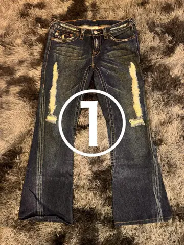 트루 릴리전과 Dsquared2 데미지 가공 데님